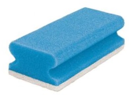 Schwamm nicht kratzend blau/weiss