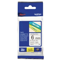 Schriftband für P-touch TZe-211 6mm breit schwarz/weiss