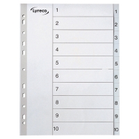 Register A4, plastik Lyreco 1-10, grau
