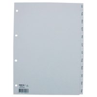 Register A4, plastik Kolma Januar-Dezember, grau