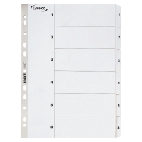 Register A4 Karton Lyreco 1-6, weiss