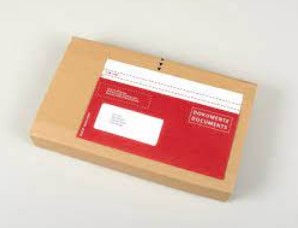 Dokumententasche C5/6 rot, Fenster links
