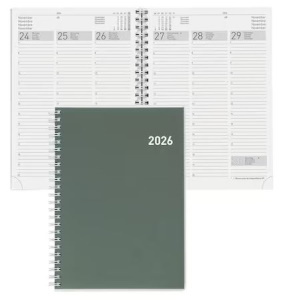 Agenda Biella Terminia 1 Woche auf 2 Seiten,14.5x20.5 cm, Cylar