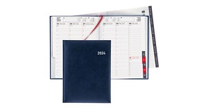 Agenda 2025 Orario Biella, 17.8 x 23.5 1 Woche auf 2 Seiten, blau