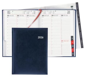 Agenda Biella Orario, 17.8 x 23.5 1 Woche auf 2 Seiten, blau