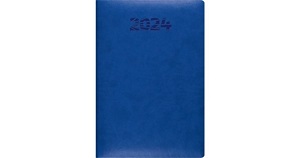 Agenda 2025 Simplex Simply Flex A5  1 Tag pro Seite, A5, Kunstleder, blau