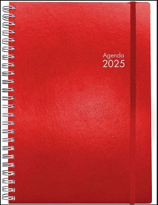 Agenda 2025 Simplex Simply 14.8 x 20.8cm 1 Woche auf 2 Seiten, A5, rot