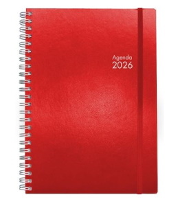 Agenda Simplex Simply A5 1 Woche auf 2 Seiten, rot