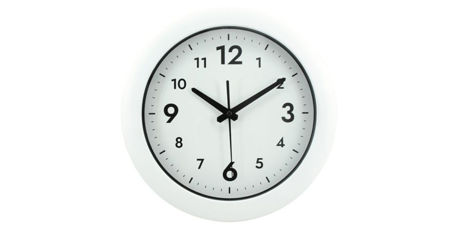 Wand-Uhr 30 cm weiss 