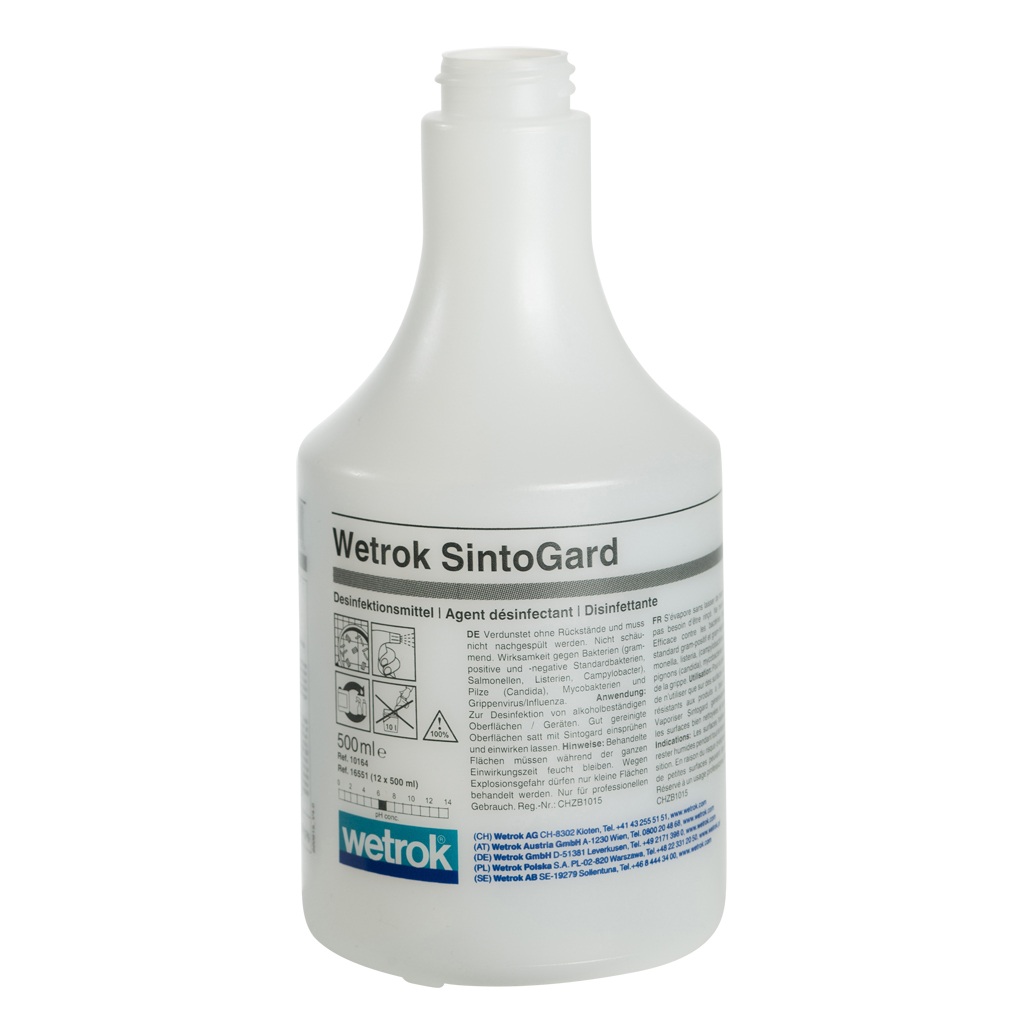SINTOGARD SPRÜHFLASCHE 0.5L  OHNE AUFSATZ