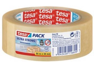 Verpackungsband Ultra Strong Tesa 38 mm x 66 m transparent