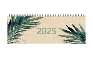 Querkalender 2025 Natur Verlag 29x10,5cm 1 Woche auf 2 Seiten, aus Graspapier