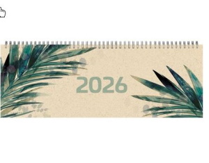 Querkalender Natur Verlag, 1 Woche auf 2 aus Graspapier, 29x10.5cm