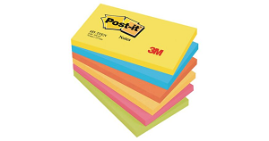 Haftnotizen 76x127 mm - Post-it Pk. à 6 Stk. assortiert