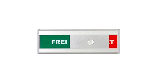 Türschild BoOffice, 105x31 mm, Frei/Besetzt, Aluminium