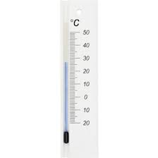 Thermometer für Innenbereich weiss, analog