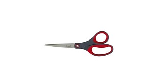 Schere für Prezieses arbeiten  20 cm, rot/grau, beidhändig