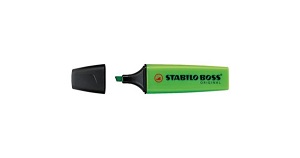  Leuchtmarker Stabilo Boss GRÜN,Keilspitze, Strichbreite 2-5 mm