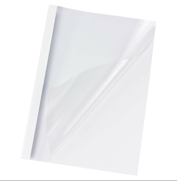 Thermobindemappe A4, für 10 Blatt, weiss/transparent